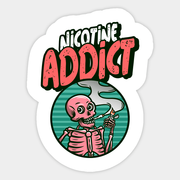 Nicotine addict Sticker by Milon store